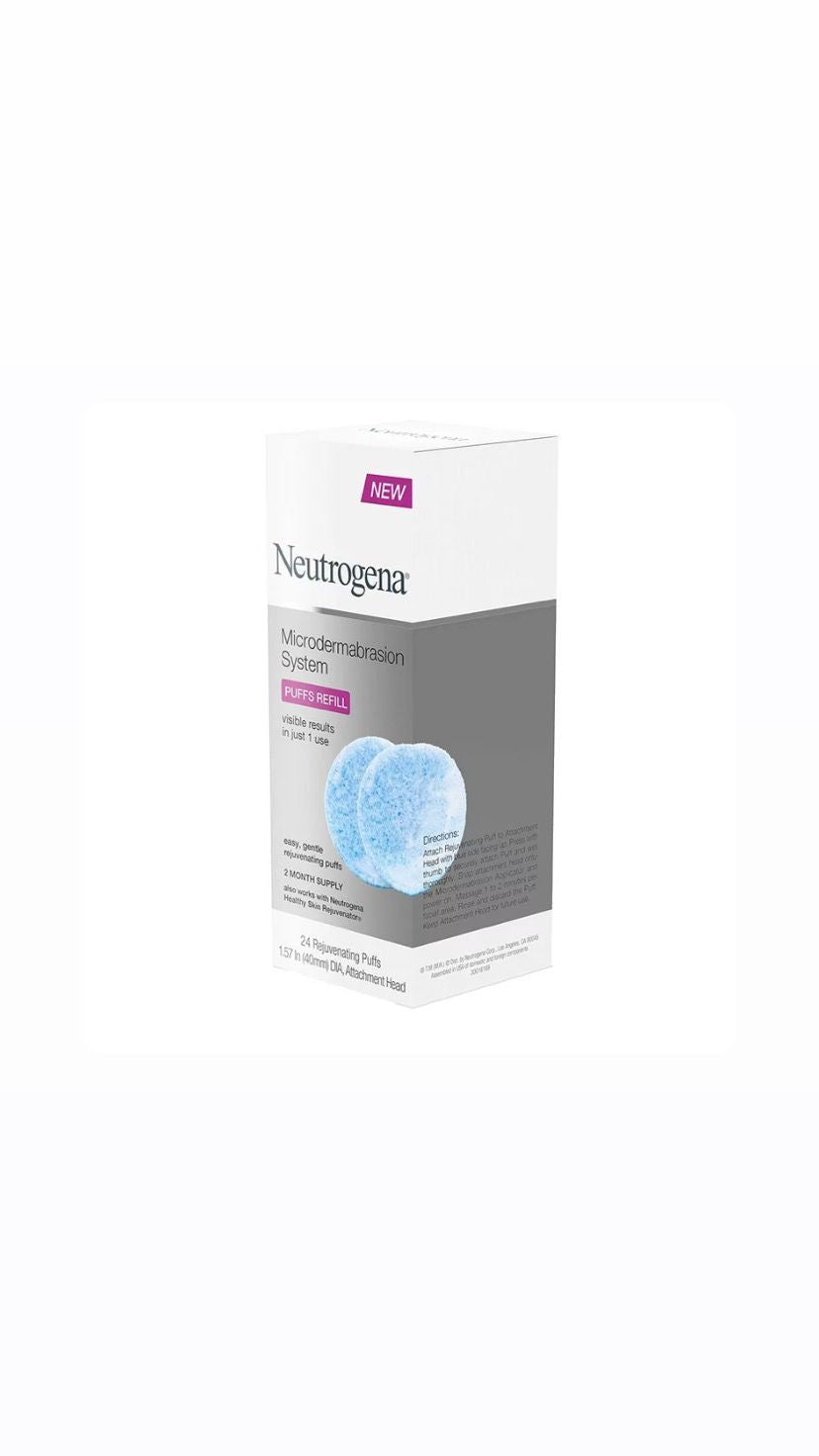 Neutrogena Microdermabrasion System Puff Refills | اسفنجات اعادة تعبئة جهاز التقشير نيوتروجينا مايكروديرمابراشين
