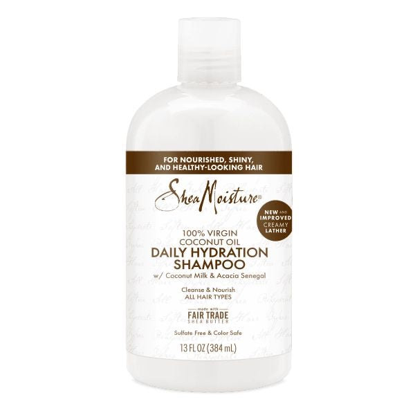 SheaMoisture's 100% Virgin Coconut Oil Daily Hydration Shampoo | شامبو فيرجن للترطيب اليومي بزيت جوز الهند  100 %