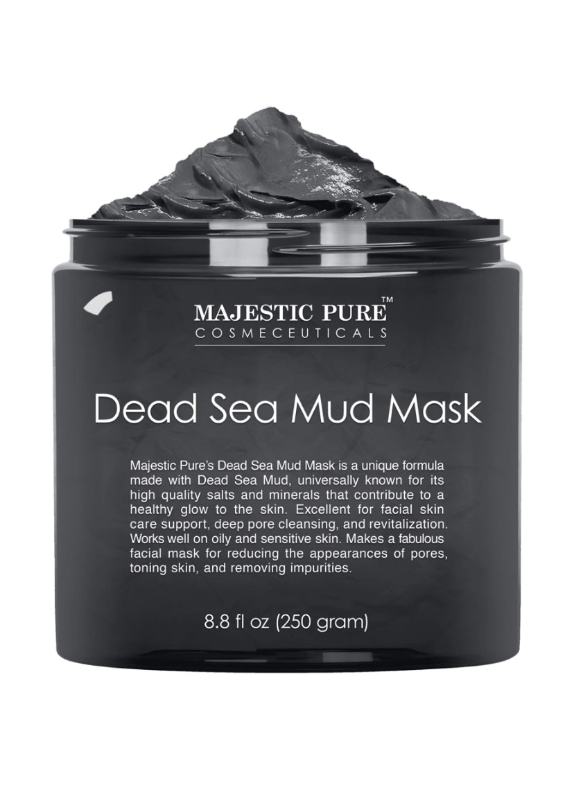 MAJESTIC PURE Dead Sea Mud Mask for Face and Body |قناع طين البحر الميت النقي من ماجيستك للوجه والجسم