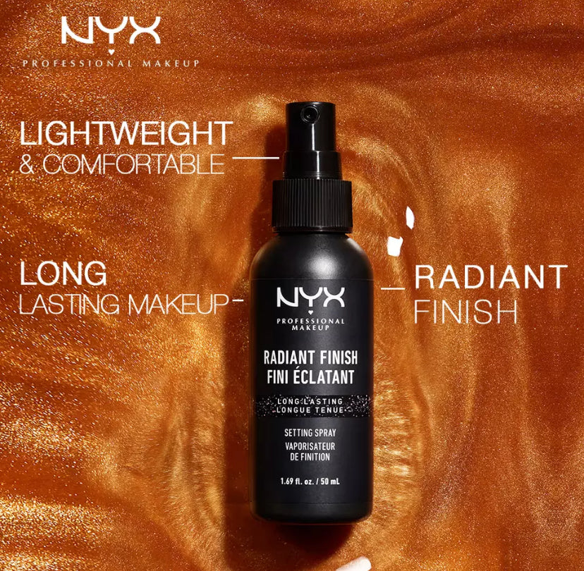 NYX Professional Makeup Long Lasting Makeup Setting Spray Radiant Finish | بخاخ مثبت مكياج