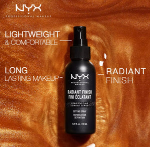 NYX Professional Makeup Long Lasting Makeup Setting Spray Radiant Finish | بخاخ مثبت مكياج
