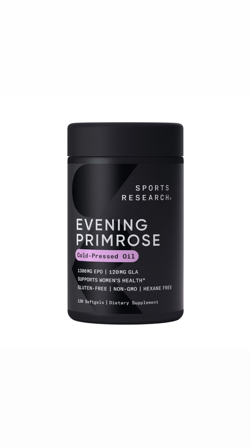 Sports Research Evening Primrose Oil 1300 MG 30 Softgels | كبسول زهرة الربيع المسائية من سبورتس ريسيرتش، 1300 ملجم، 30 كبسولة هلامية