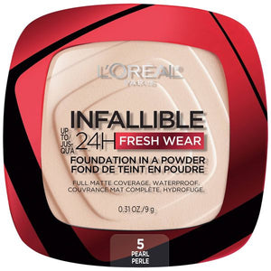 L'Oreal Paris Makeup Infallible Fresh Wear Foundation in a Powder | لوريال بودرة الاساس انفاليبل