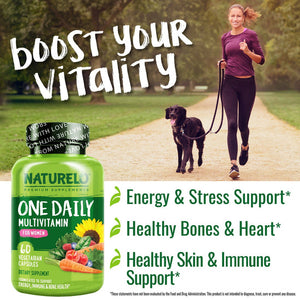 One Daily Multivitamin for Women - Vegan Friendly, Plant-Based, Whole Food Vitamin 60 cap |فيتامينات متعددة يوميا واحدة للنساء - صديقة للنباتيين، نباتية، فيتامين غذائي كامل