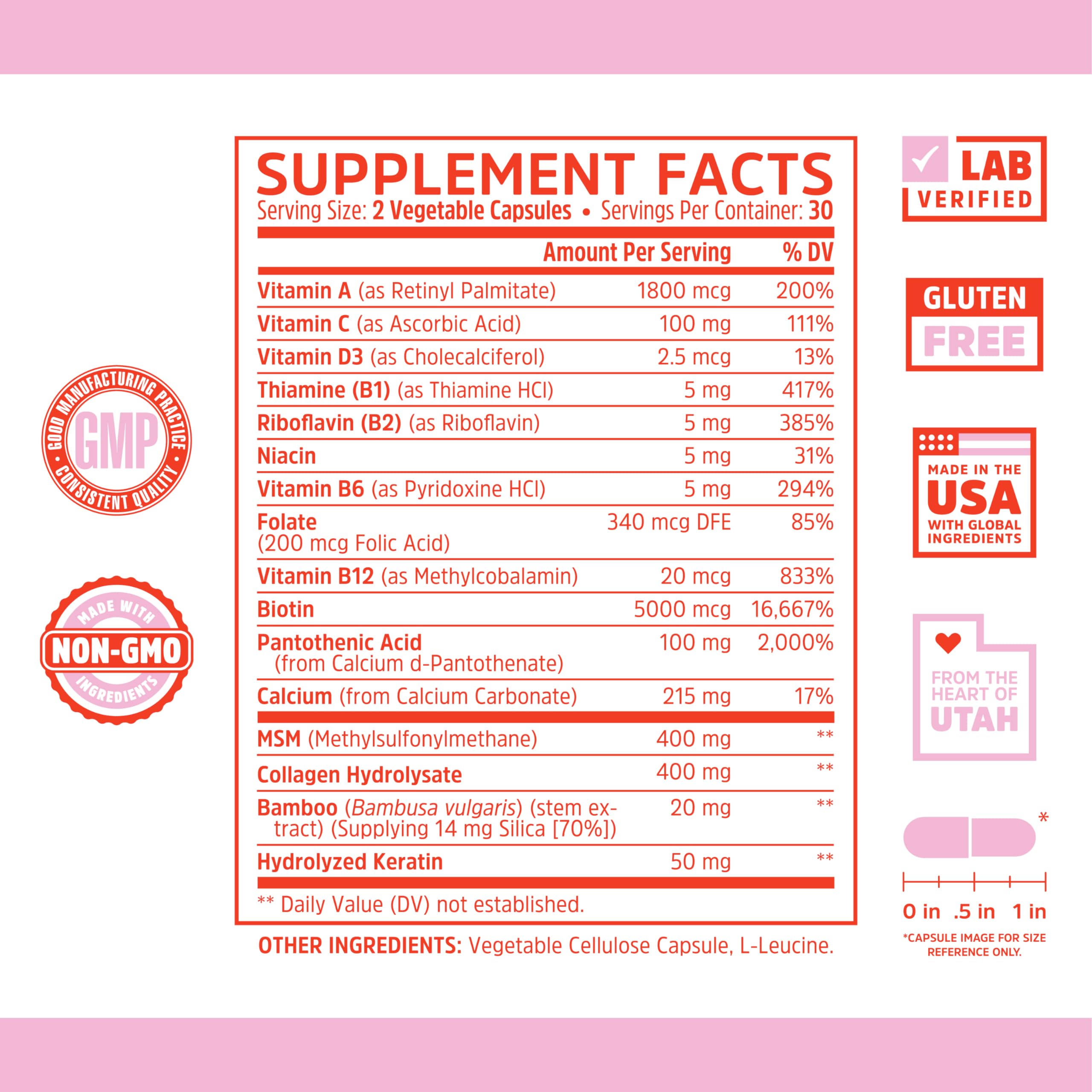 Zhou Hairfluence |مكمل غذائي بالبايوتين  كولاجين،وكيراتين، فيتامينات A, C, D3, B12،