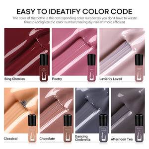 Modelones Gel Nail Polish Set 7 Colors |مجموعة طلاء اظافر