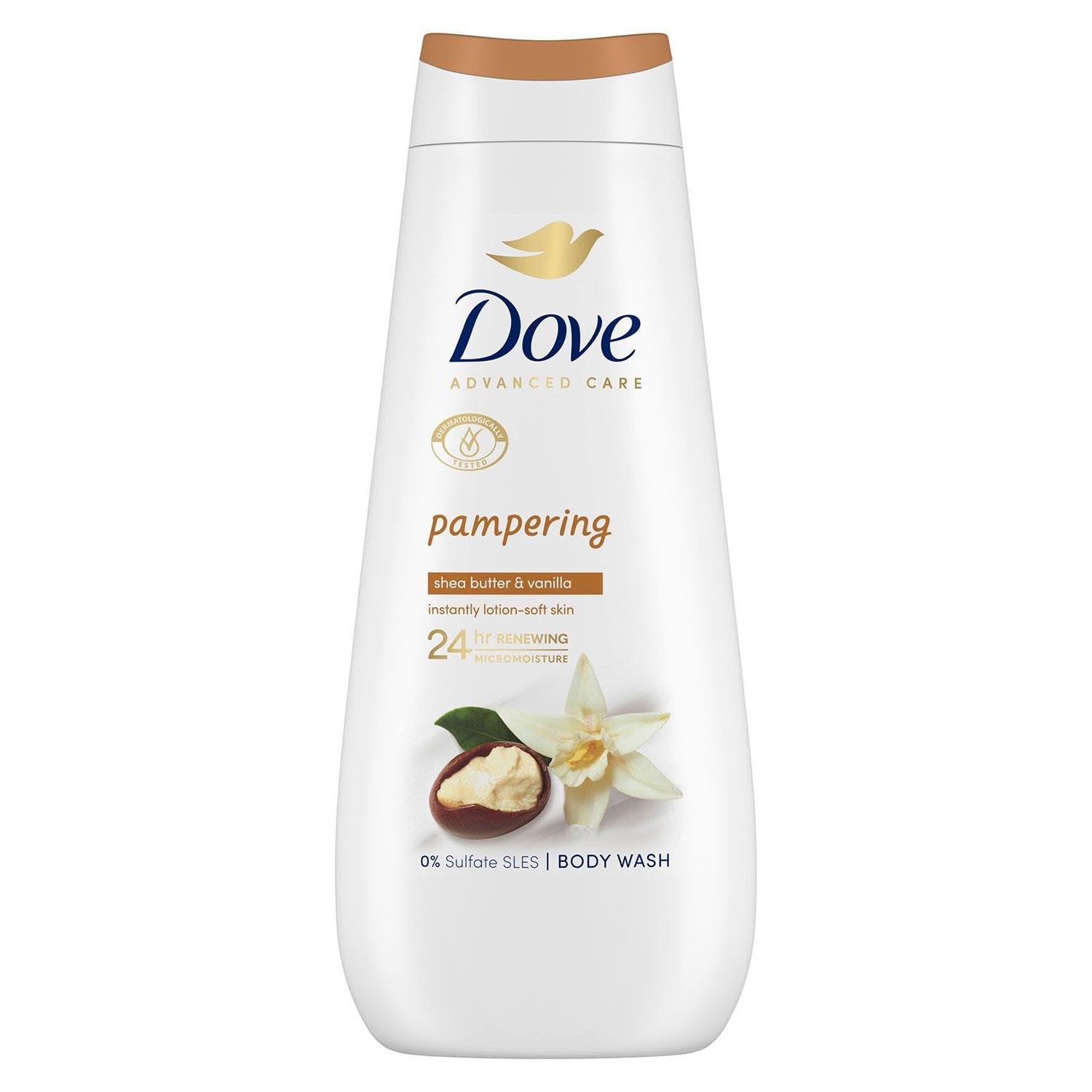 Dove Advanced Care Pampering Body Wash Shea Butter & Vanilla |غسول الجسم المرطب من دوف أدفانسد كير بزبدة الشيا والفانيليا