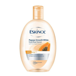 Eskinol Papaya Smooth White Facial Deep Cleanser – 225ml
إسكينول منظف عميق للوجه بالبابايا لتفتيح ونعومة البشرة – 225 مل