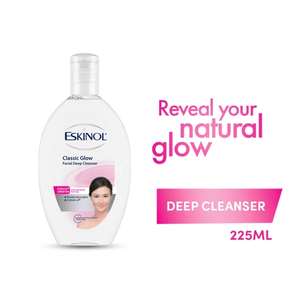 Eskinol Classic White Facial Deep Cleanser – 225ml
إسكينول منظف عميق للوجه للتفتيح الكلاسيكي – 225 مل