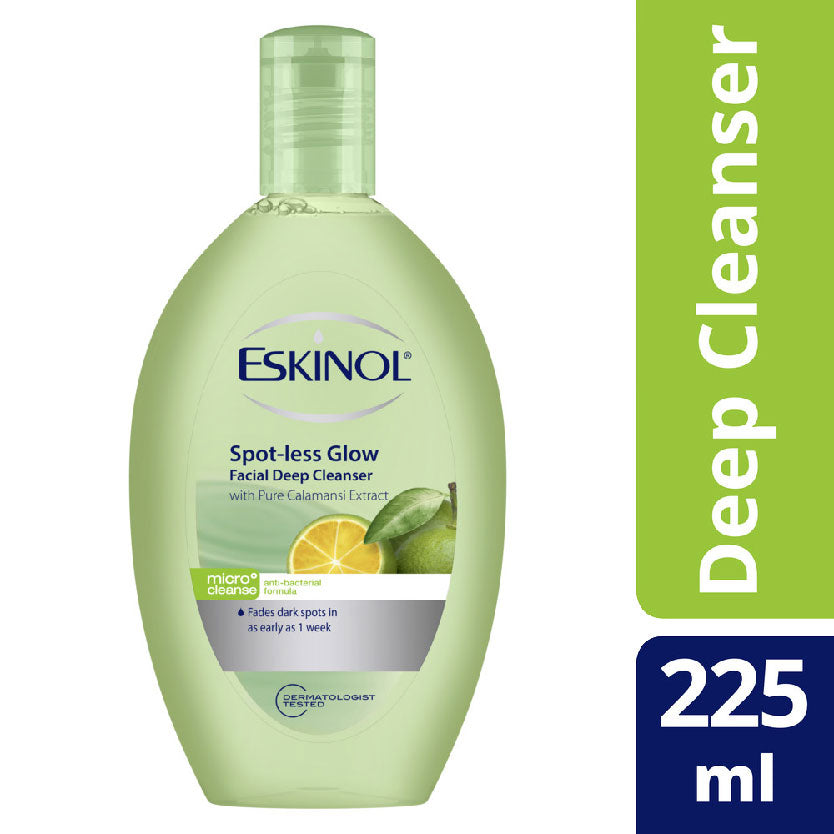 Eskinol Spot-less Glow Facial Deep Cleanser – 225ml
إسكينول منظف عميق للوجه لتفتيح وإشراقة البشرة – 225 مل