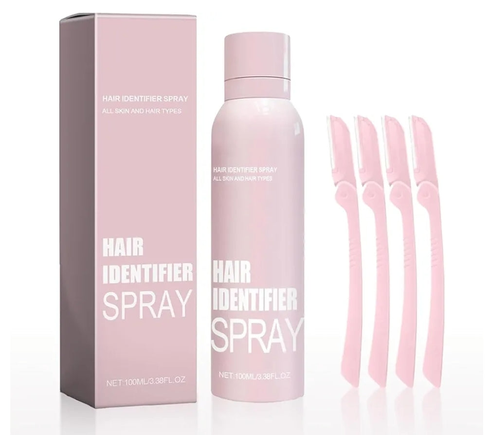 Hair Identifier Spray + Razors Set – 100ml
بخاخ تحديد الشعر مع أمواس إزالة الشعر – 100 مل