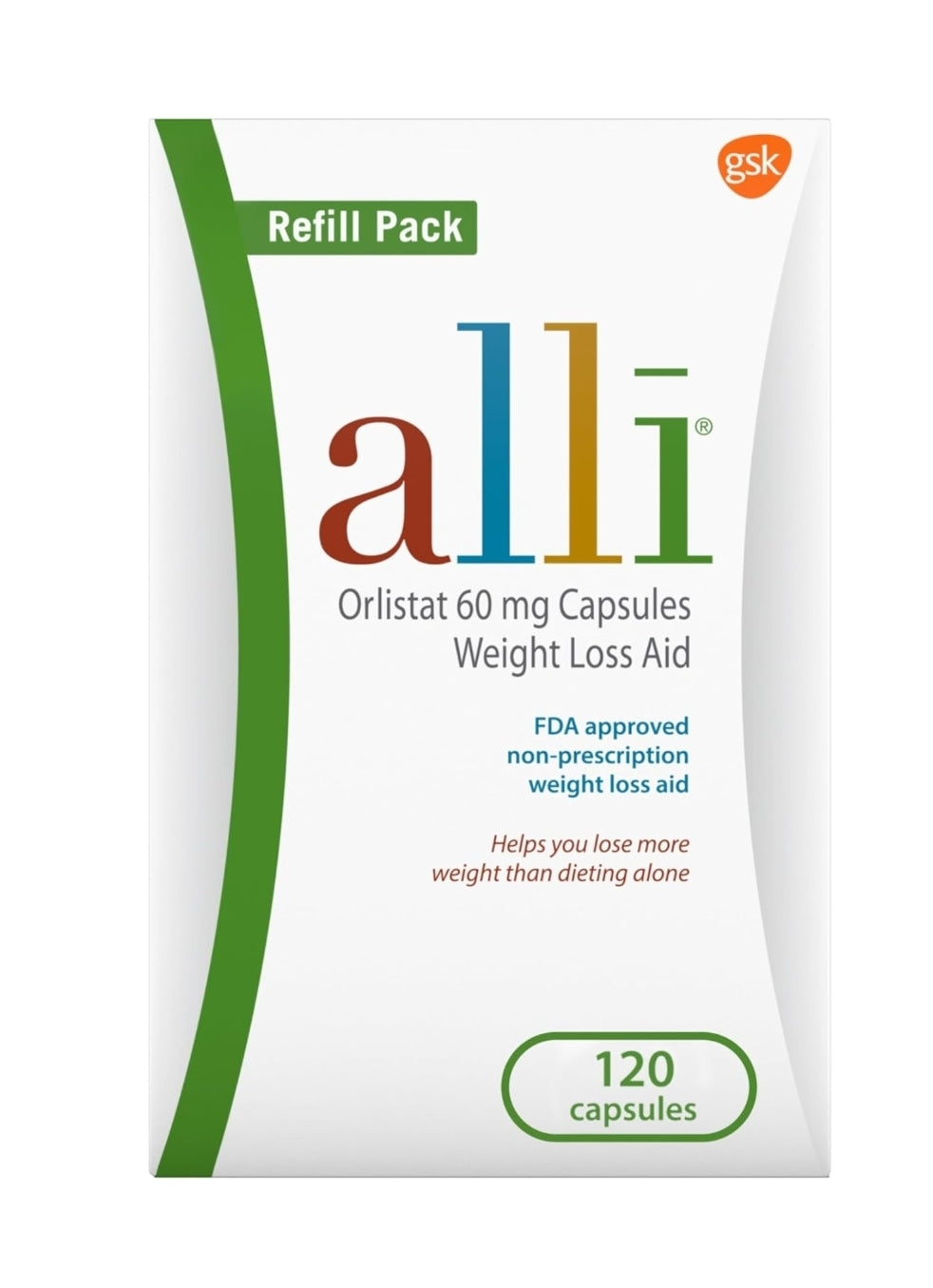 alli Weight Loss Aid Diet Pills Orlistat 60mg, 60 Capsules | حبوب الحمية لتخفيف الوزن