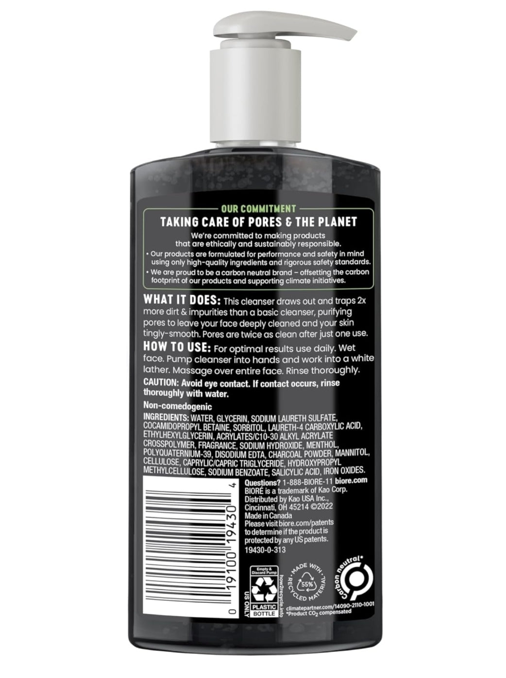 Bioré Deep Pore Charcoal Cleanser |غسول بايور منظف للمسام بالفحم