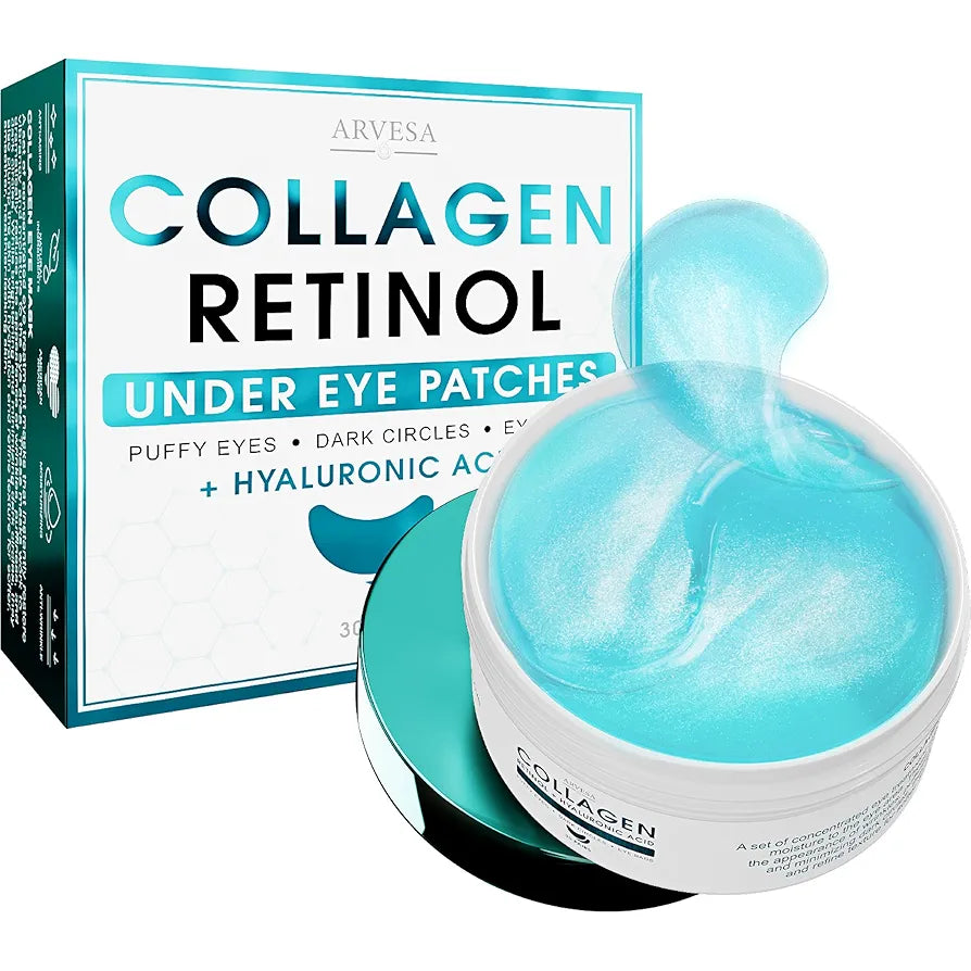 Collagen & Retinol Under Eye Patches – 30 Pairs
لصقات تحت العين بالكولاجين والريتينول – 30 زوج