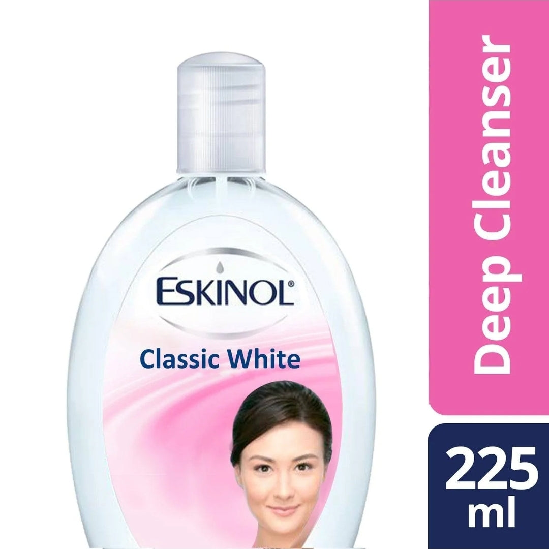 Eskinol Classic White Facial Deep Cleanser – 225ml
إسكينول منظف عميق للوجه للتفتيح الكلاسيكي – 225 مل